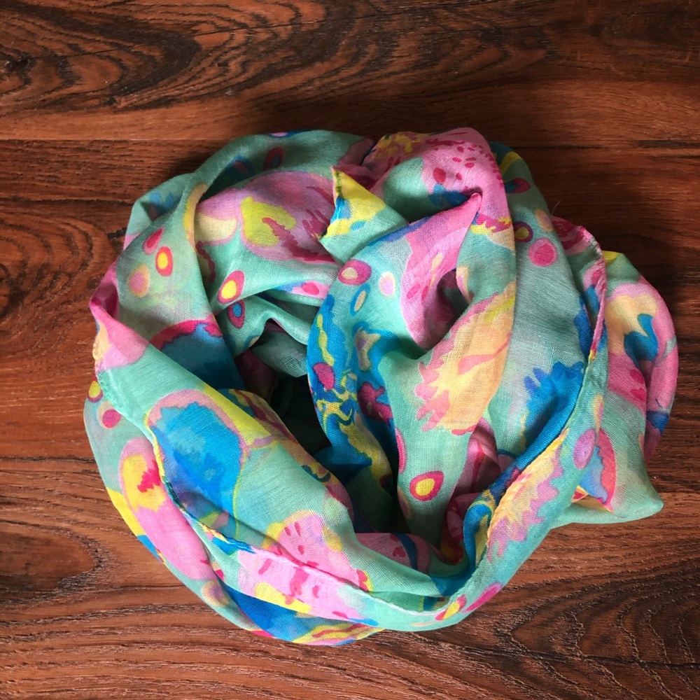 Colorful Floral Scarf